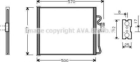 Радиатор кондиционера BW5214 AVA