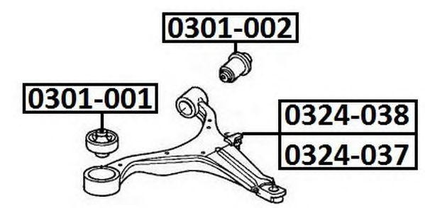 Рычаг подвески 0324-037 ASVA