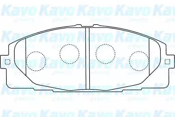 Комплект тормозных колодок, диско BP-9107 KAVO PARTS