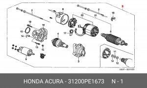Стартер 31200PE1673 HONDA
