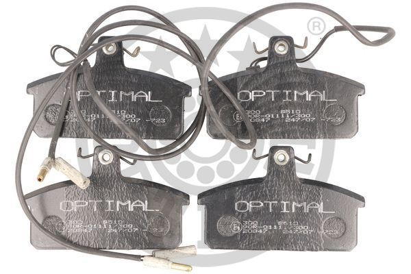 Комплект тормозных колодок, диско 9510 OPTIMAL