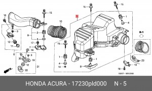 Резонатор воздушного фильтра 17230PLD000 HONDA