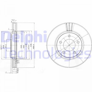 Тормозной диск BG3715 DELPHI