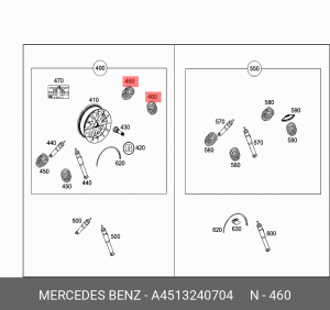 Пружина ходовой части A 451 324 07 04 SMART