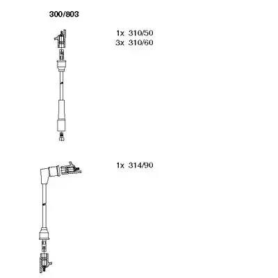 Ккомплект проводов зажигания 300803 BREMI