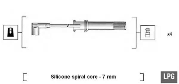 Ккомплект проводов зажигания 941105280650 MAGNETI MARELLI