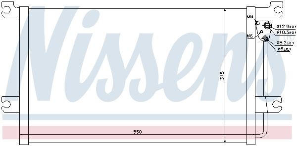 Конденсатор, кондиционер 94900 NISSENS