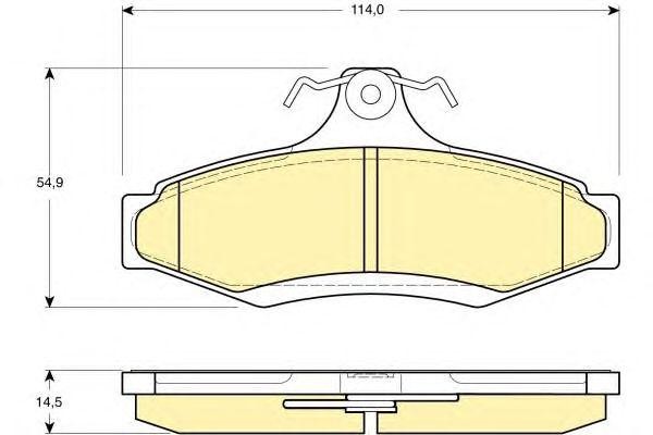 Комплект тормозных колодок, диско 6131721 GIRLING