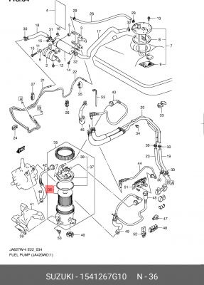 Топливный фильтр 1541267G10 SUZUKI