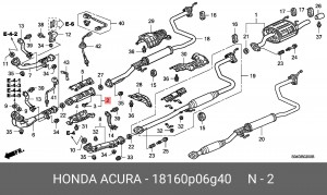 Катализатор 18160P06G40 HONDA