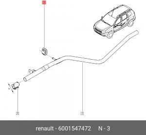 Резинка крепления глушителя 6001547472 RENAULT