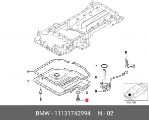 Резьбовая пробка, маслянный поддон 11 13 1 742 994 BMW