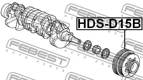 Шкив коленвала HDS-D15B FEBEST