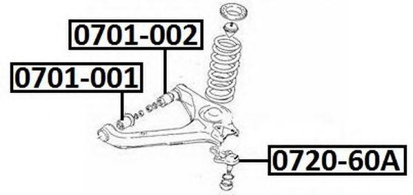 Опора шаровая подвески 0720-60A ASVA