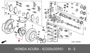 Ступица колеса 42200S30951 HONDA