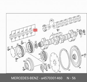 Вкладыши шатунные A4570301460 MERCEDES BENZ