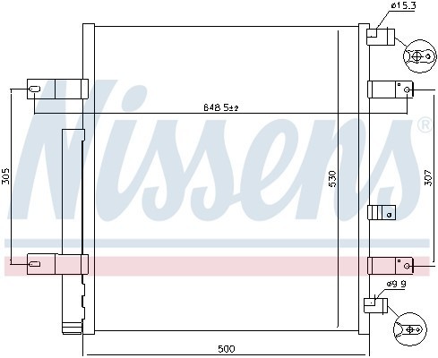 Конденсатор, кондиционер 940094 NISSENS