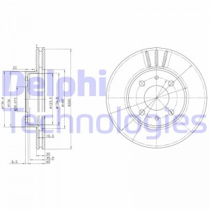Тормозной диск BG2330 DELPHI