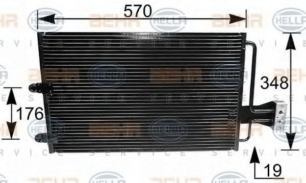 Конденсатор, кондиционер 8FC 351 035-231 HELLA