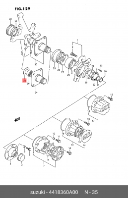 Комплект подшипника ступицы колеса 44183-60A00 SUZUKI