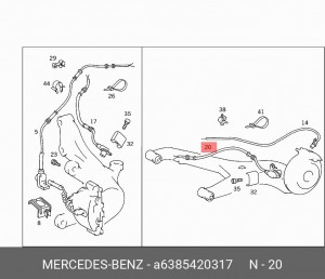 Датчик, частота вращения колеса A6385420317 MERCEDES BENZ