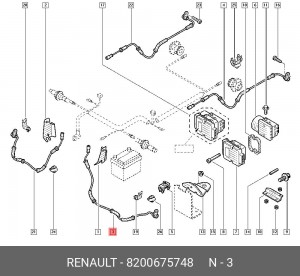 Датчик, частота вращения колеса 8200675748 RENAULT