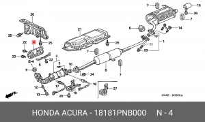 Деталь 18181PNB000 HONDA