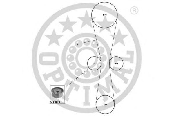 Комплект ремня ГРМ SK-1081 OPTIMAL