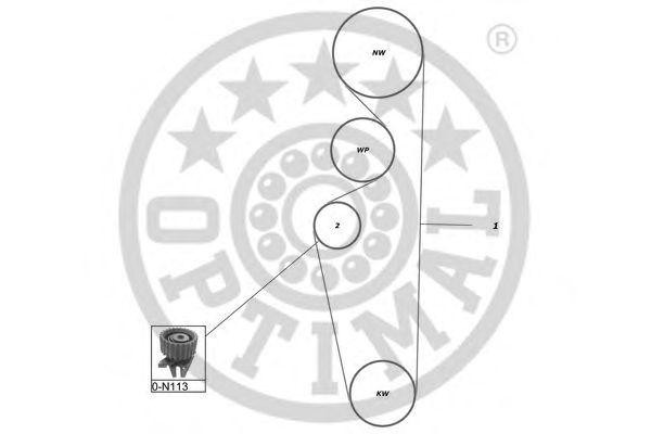 Комплект ремня ГРМ SK-1345 OPTIMAL