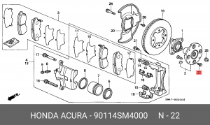 Деталь 90114SM4000 HONDA