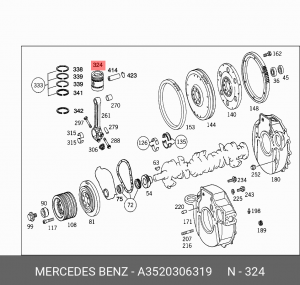 Поршень ДВС A3520306319 MERCEDES BENZ