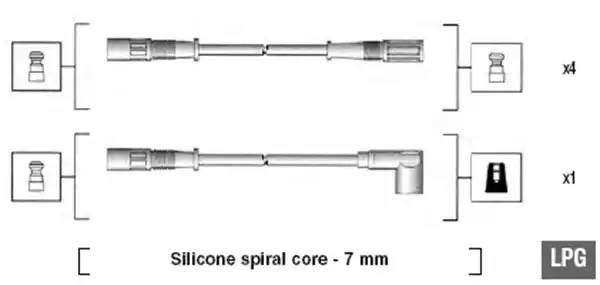 Ккомплект проводов зажигания 941095610601 MAGNETI MARELLI