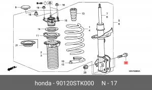 Болт крепления 90120STK000 HONDA