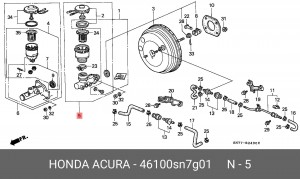 Ремкомплект, главный тормозной цилиндр 46100SN7G01 HONDA
