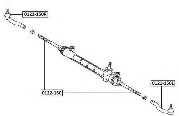 Наконечник рулевой тяги 0121-150R ASVA