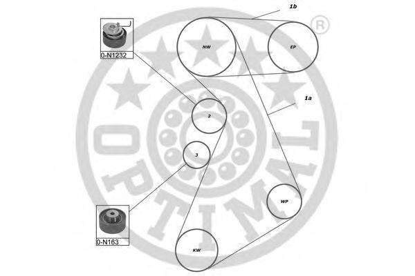 Комплект ремня ГРМ SK-1527 OPTIMAL