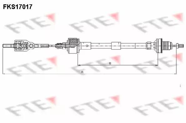 Трос, управление сцеплением FKS17017 FTE