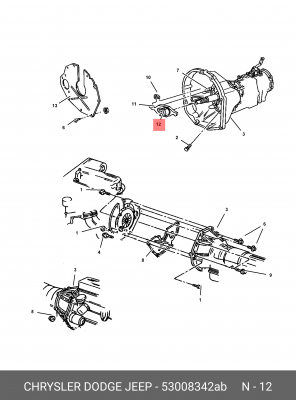 Выжимной подшипник 53008 342AB CHRYSLER