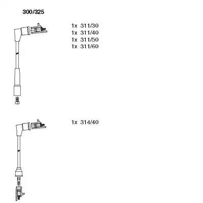 Ккомплект проводов зажигания 300325 BREMI
