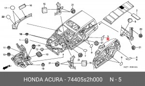 Деталь 74405S2H000 HONDA