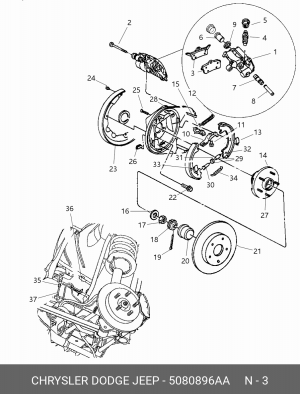 Комплект тормозных колодок, диско 5080896AA CHRYSLER