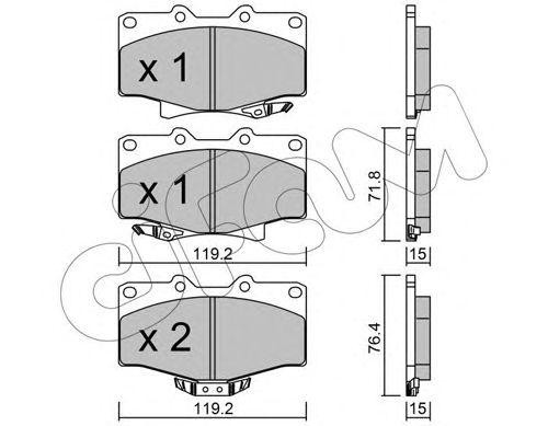 Комплект тормозных колодок, диско 822-282-0 CIFAM