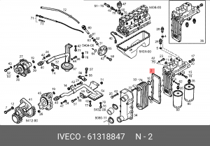 Прокладка, теплообменник 61318847 IVECO