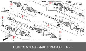 ШРУС 44014SNAN00 HONDA