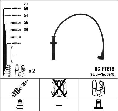Ккомплект проводов зажигания 8248 NGK NTK