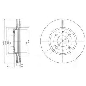 Тормозной диск BG4068 DELPHI
