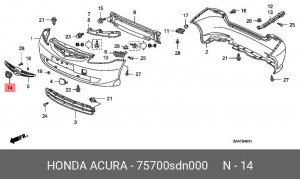 Эмблема 75700SDN000 HONDA