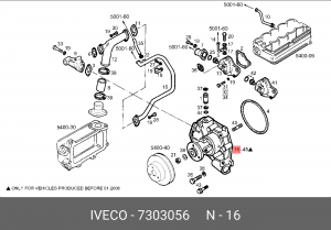 Водяной насос 7303056 IVECO