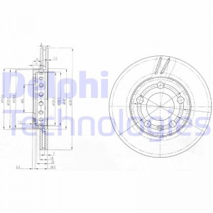 Тормозной диск BG3695 DELPHI