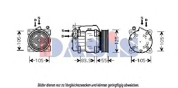 Компрессор, кондиционер 853600N AKS DASIS